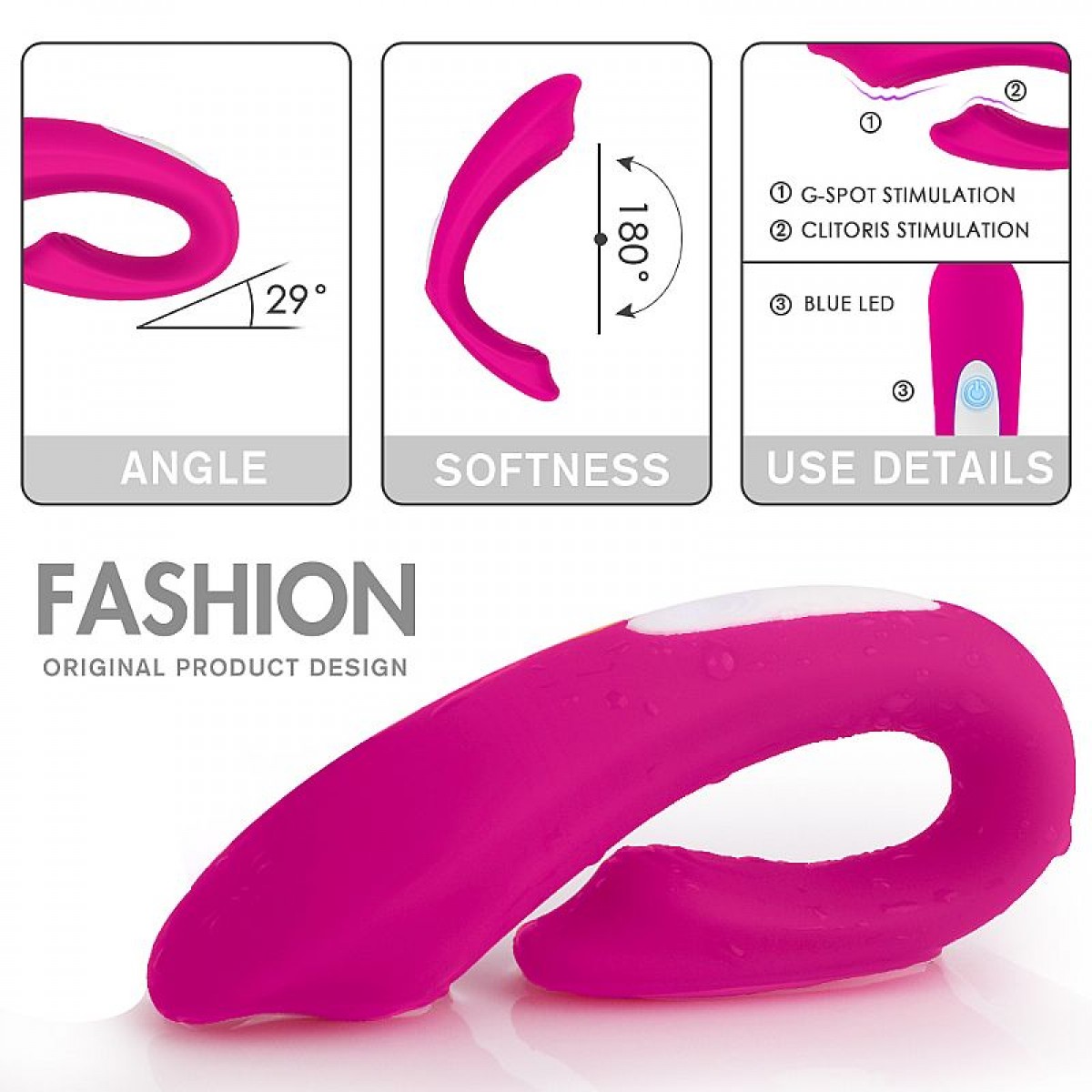 Vibrador de Casal Recarregável - Wejoy RCT - S-Hande - Pink - Chamas do Prazer Sex Shop