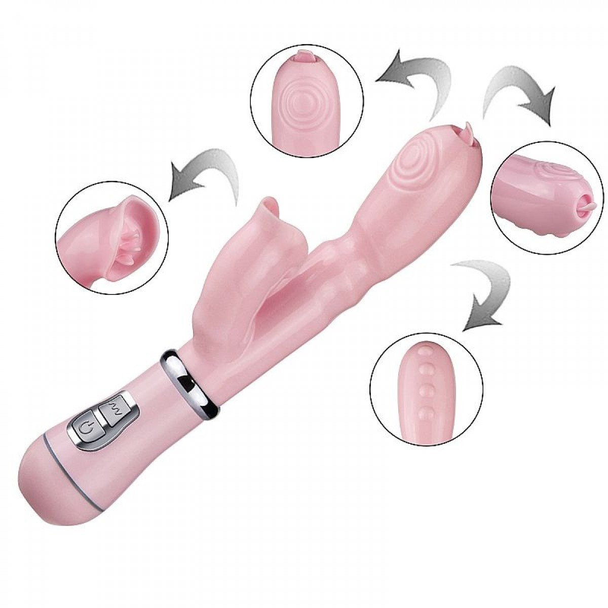 Vibrador de Ponto G e Clitóris com Língua na ponto - Sexy Import - Chamas do Prazer Sex Shop