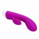 Vibrador Eli em Puro Silicone Dupla Estimulação - Pretty Love - 30 Velocidades - Recarregável - Chamas do Prazer Sex Shop