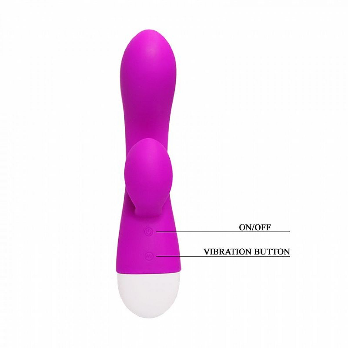 Vibrador Eli em Puro Silicone Dupla Estimulação - Pretty Love - 30 Velocidades - Recarregável - Chamas do Prazer Sex Shop