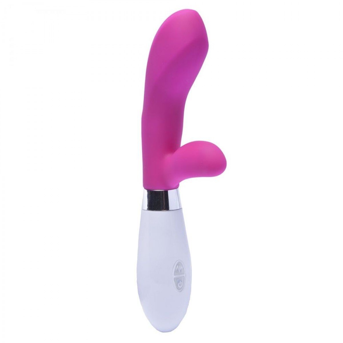 VIBRADOR EM SILICONE COM ESTIMULADOR DE CLITORIS DICK - PINK - Chamas do Prazer Sex Shop