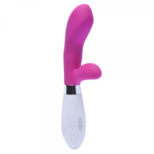 VIBRADOR EM SILICONE COM ESTIMULADOR DE CLITORIS DICK - PINK VIBRADOR EM SILICONE COM ESTIMULADOR DE CLITORIS DICK - PINK