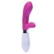 VIBRADOR EM SILICONE COM ESTIMULADOR DE CLITORIS DICK - PINK - Chamas do Prazer Sex Shop