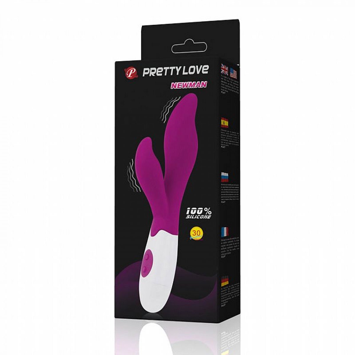 Vibrador Newman em Soft Touch Dupla Estimulação - Pretty Love -30 Velocidades - Chamas do Prazer Sex Shop