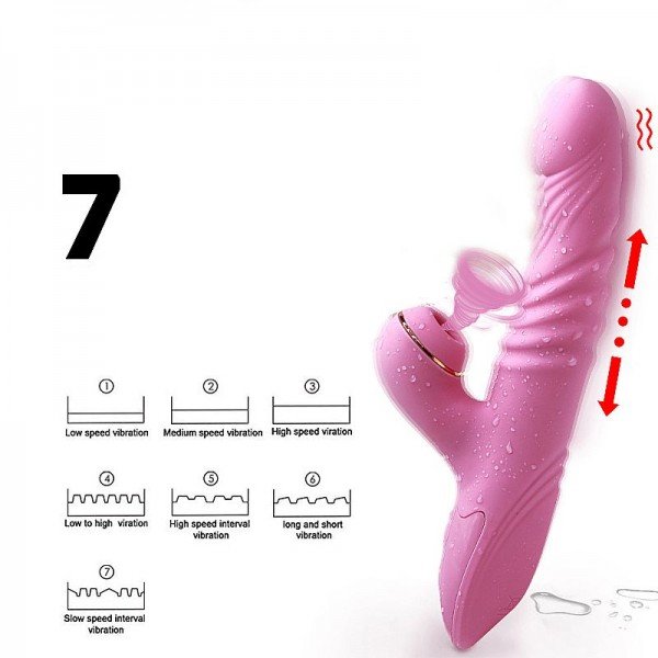 Vibrador de Ponto G e Clitóris com Pulsação - Vai e Vem - Aquecimento - Dibe