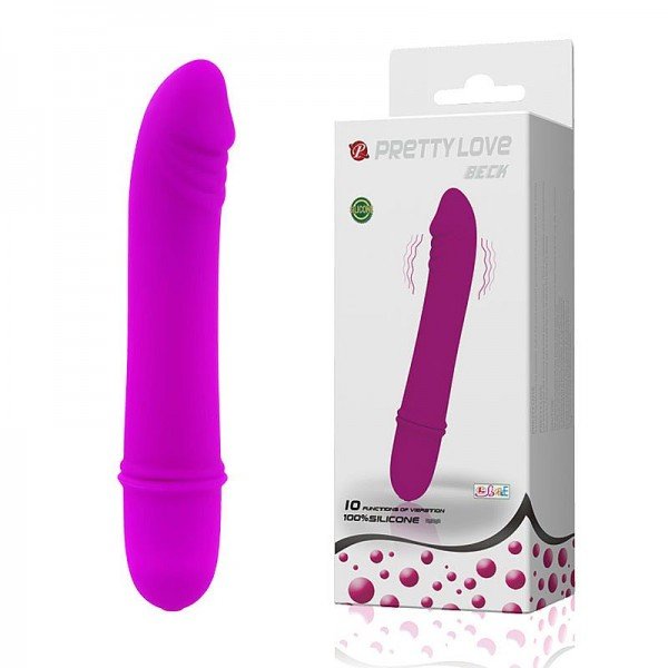 Vibrador Puro Silicone - 10 níveis de vibração - Beck - Pretty Love - Roxo Vibrador Puro Silicone - 10 níveis de vibração - Beck - Pretty Love - Roxo