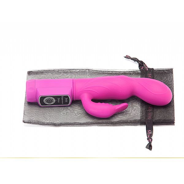 Vibrador Rabbit Ecstasy Sensorial Multivelocidade em Silicone - Pink Vibrador Rabbit Ecstasy Sensorial Multivelocidade em Silicone - Pink