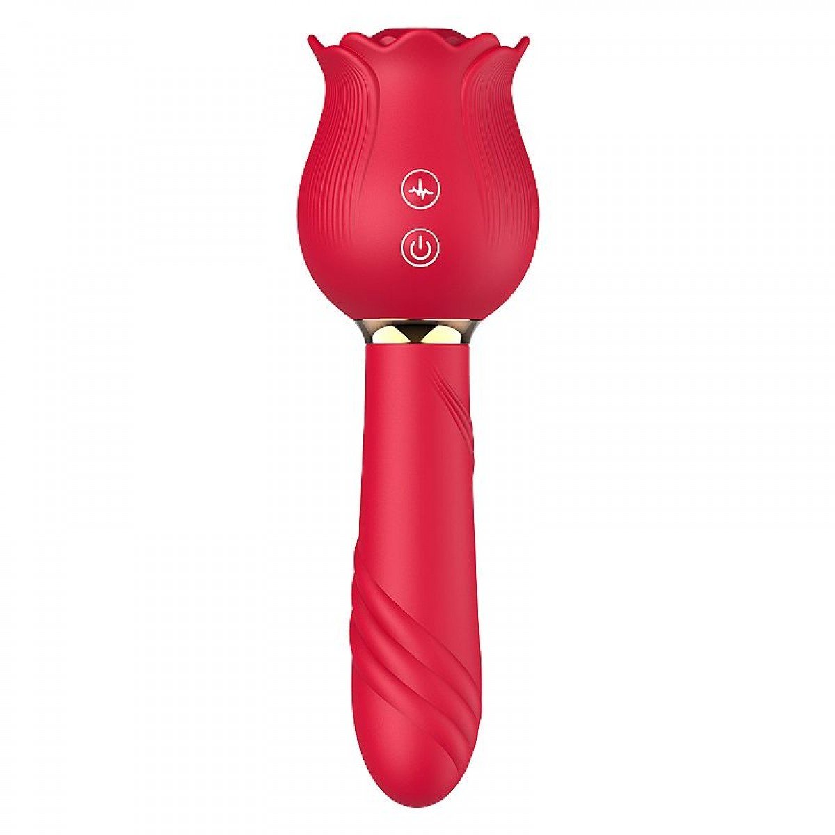 Vibrador de Ponto G e Clitóris / Rosa com Pulsação - Carmim Vibrador de Ponto G e Clitóris / Rosa com Pulsação - Carmim