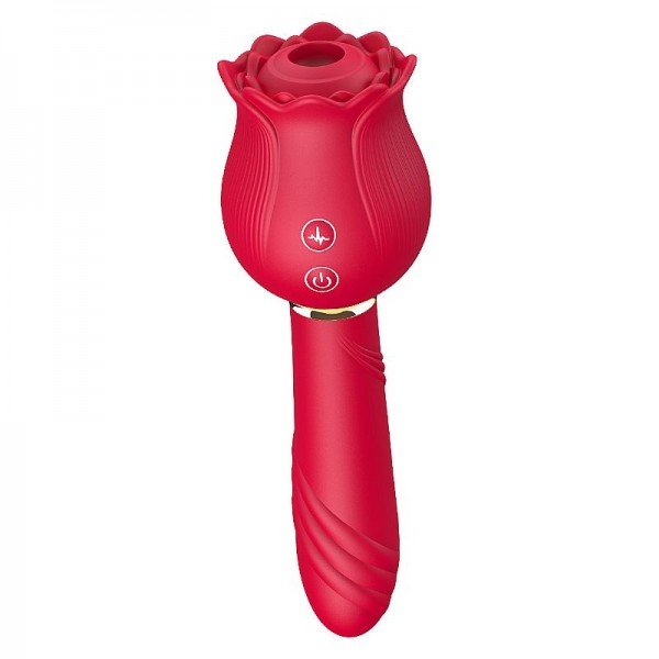 Vibrador de Ponto G e Clitóris / Rosa com Pulsação - Carmim