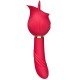 Vibrador de Ponto G e Clitóris / Rosa com Língua - Kira - Vermelho Vibrador de Ponto G e Clitóris / Rosa com Língua - Kira - Vermelho