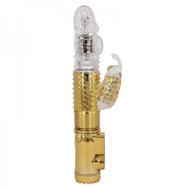 Vibrador Rotativo RECARREGÁVEL Vai e Vem 36 Níveis de Vibrações e 8 Rotações - DOURADO Vibrador Rotativo RECARREGÁVEL Vai e Vem 36 Níveis de Vibrações e 8 Rotações - DOURADO