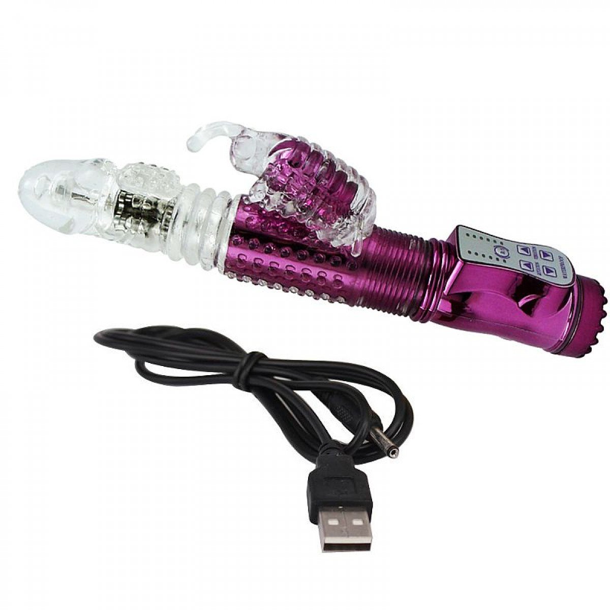 Vibrador Rotativo RECARREGÁVEL Vai e Vem 36 Níveis de Vibrações e 8 Rotações - ROXO - Chamas do Prazer Sex Shop Vibrador Rotativo RECARREGÁVEL Vai e Vem 36 Níveis de Vibrações e 8 Rotações - ROXO - Chamas do Prazer Sex Shop