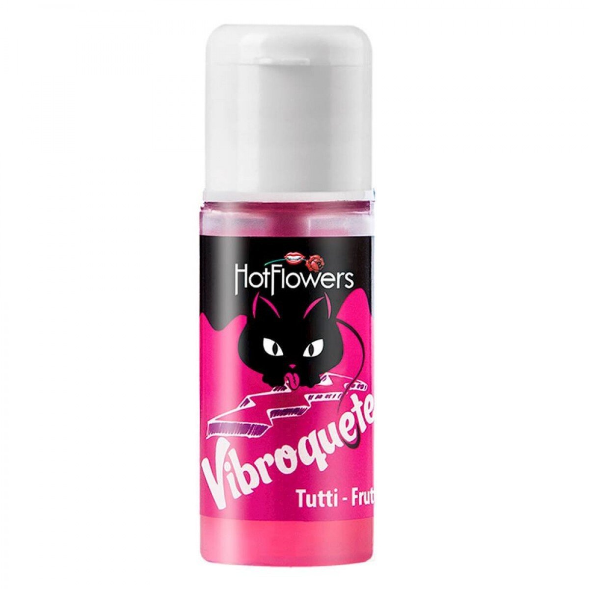 Vibroquete Gel Eletrizante 12gr - Hot Flowers - Tutti-Frutti - Chamas do Prazer Sex Shop